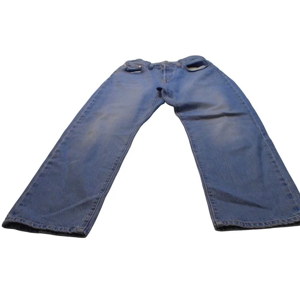 Levis 501 Curve Womens Straight Leg Jeans Blue Medium Denim W30 L30‎ Button Fly